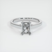 14K White Gold Solitaire Ring Setting Image