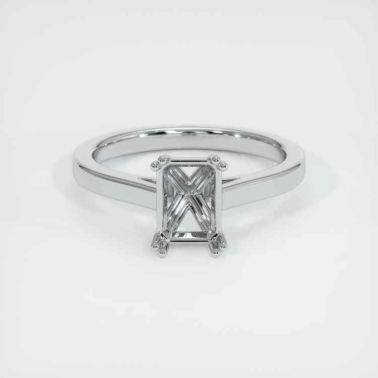 14K White Gold Solitaire Ring Setting