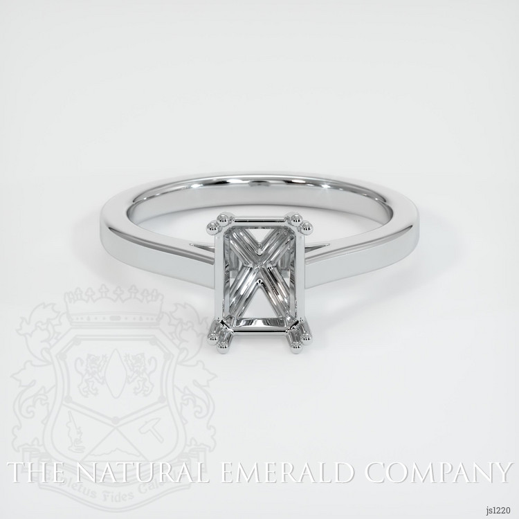 18K White Gold Solitaire Ring Setting
