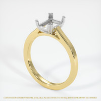 14K White & Yellow Solitaire Ring Setting Video