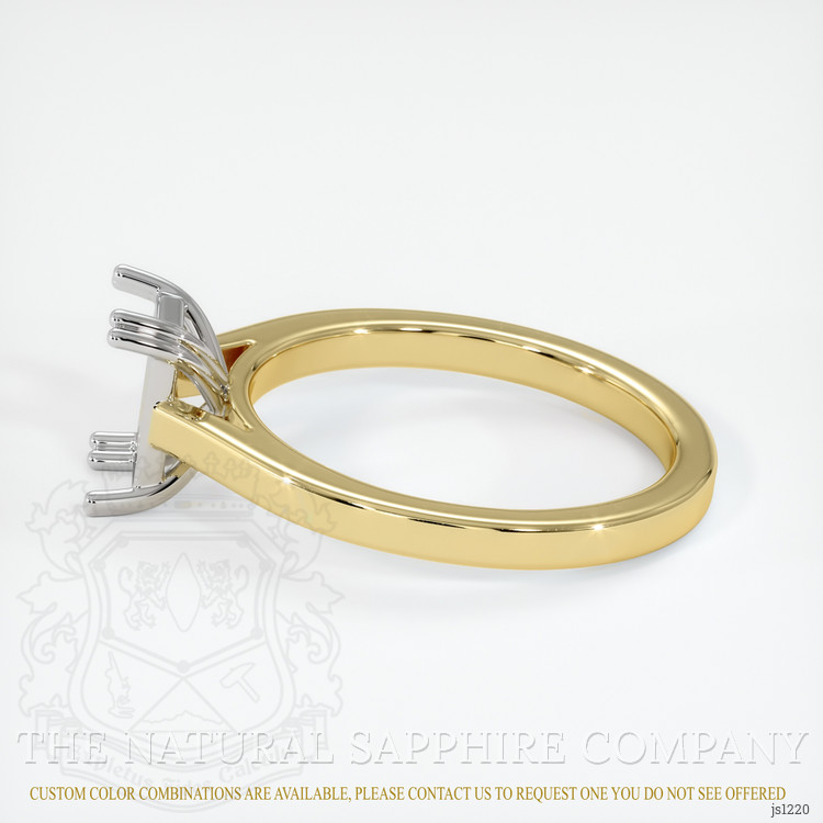 18K White & Yellow Solitaire Ring Setting