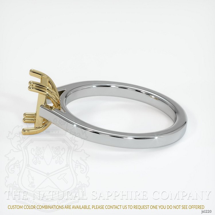 14K Yellow & White Solitaire Ring Setting