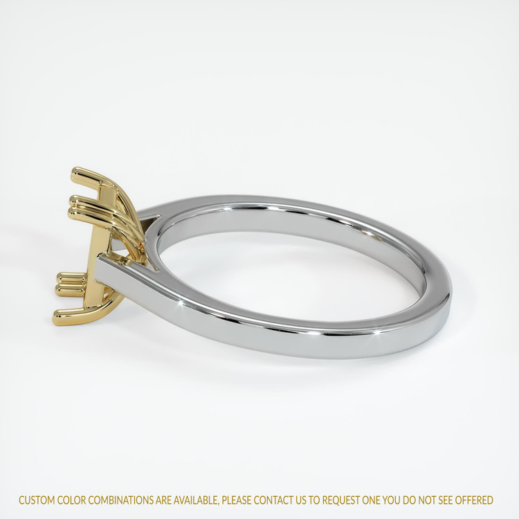 14K Yellow & White Solitaire Ring Setting