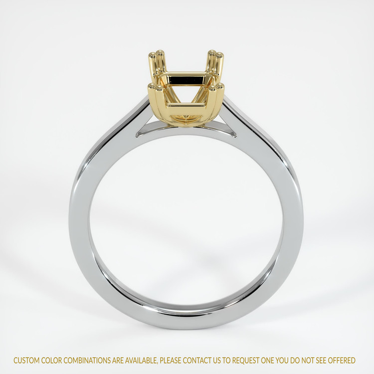 14K Yellow & White Solitaire Ring Setting