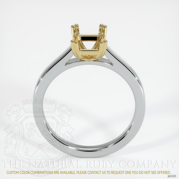 14K Yellow & White Solitaire Ring Setting