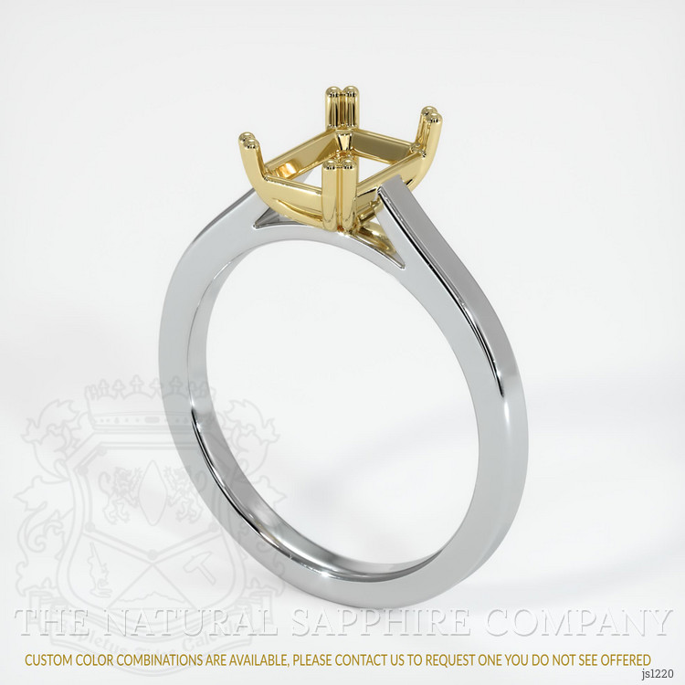 18K Yellow & White Solitaire Ring Setting