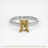 18K Yellow & White Solitaire Ring Setting Image