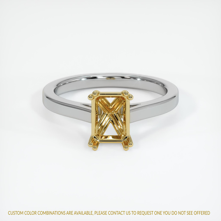 18K Yellow & White Solitaire Ring Setting