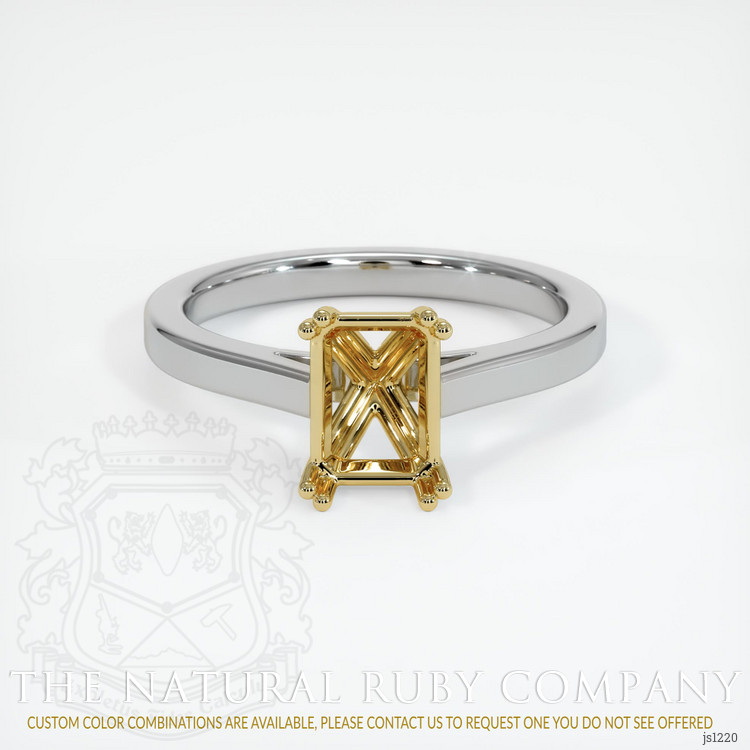 18K Yellow & White Solitaire Ring Setting