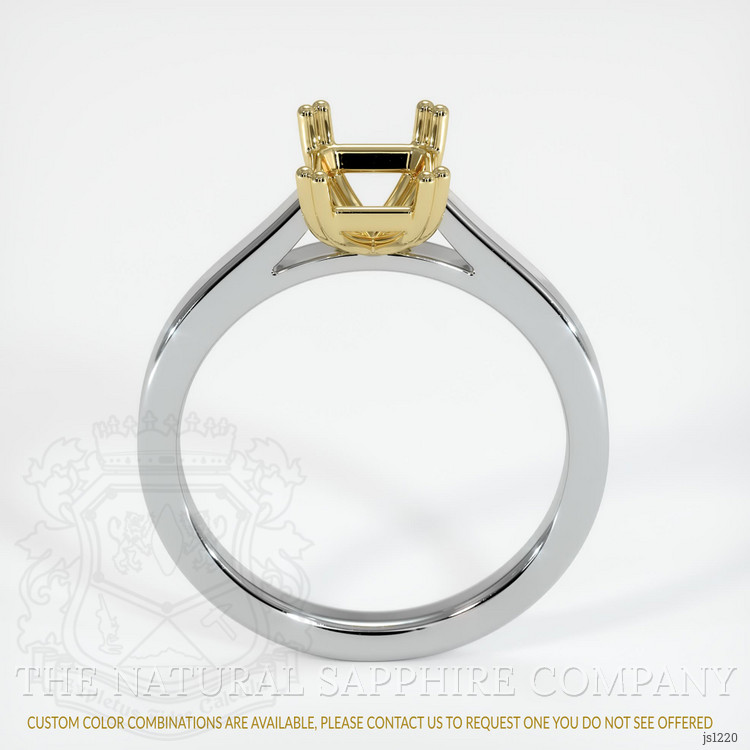 18K Yellow & White Solitaire Ring Setting