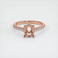 14K Rose Gold Pave Ring Setting Image