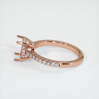 14K Rose Gold Pave Ring Setting Image