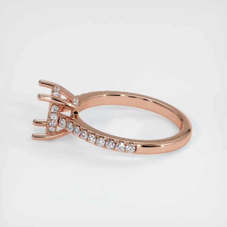 14K Rose Gold Pave Ring Setting