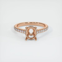 18K Rose Gold Pave Ring Setting Image