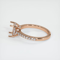 18K Rose Gold Pave Ring Setting Image
