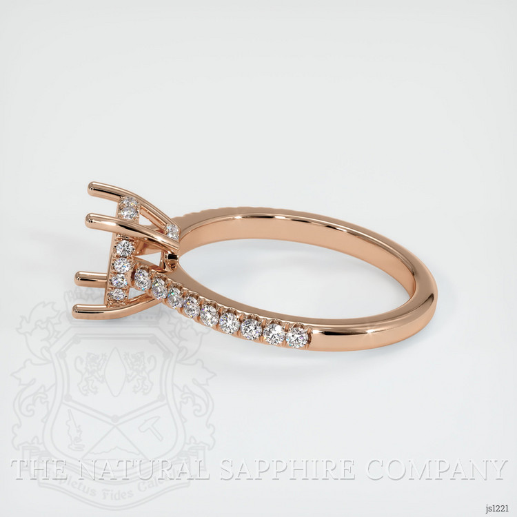 18K Rose Gold Pave Ring Setting
