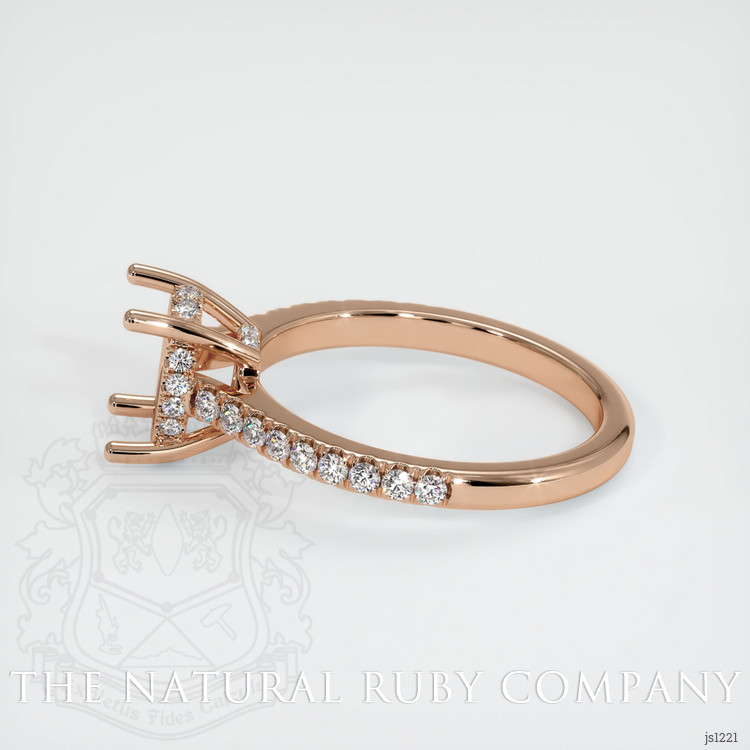 18K Rose Gold Pave Ring Setting