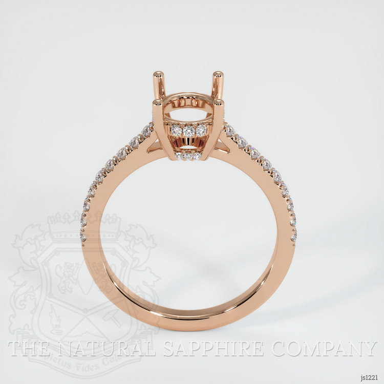 18K Rose Gold Pave Ring Setting