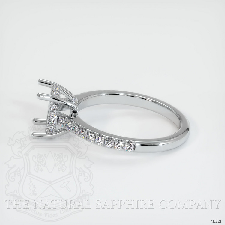 10K White Gold Pave Ring Setting