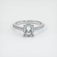 14K White Gold Pave Ring Setting Image