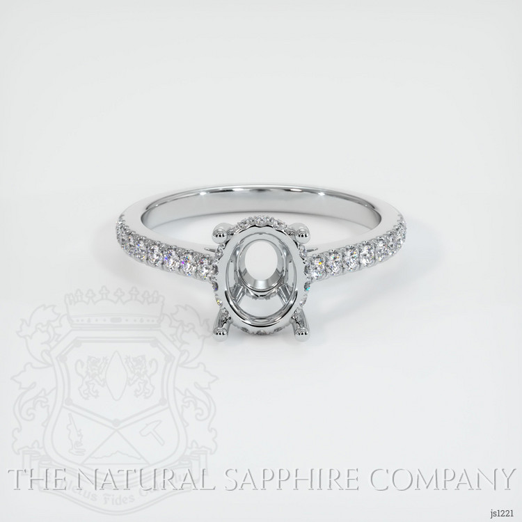 14K White Gold Pave Ring Setting