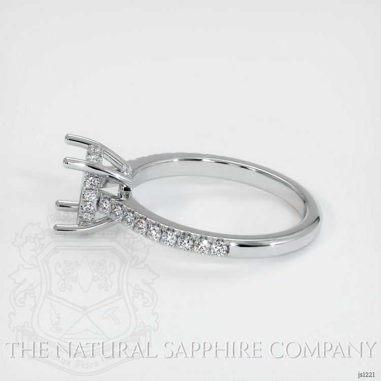 14K White Gold Pave Ring Setting