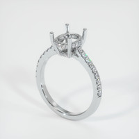  Emerald Ring 2.97 Ct. 18K White Gold Combination Setting