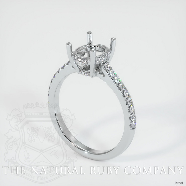 18K White Gold Pave Ring Setting