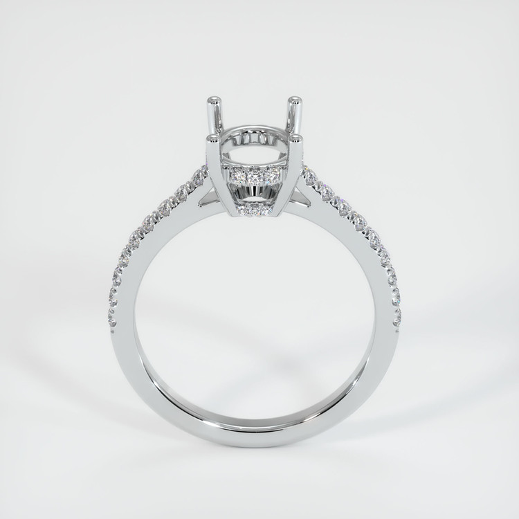 18K White Gold Pave Ring Setting