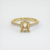 14K Yellow Gold Pave Ring Setting Image