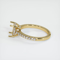 14K Yellow Gold Pave Ring Setting Image