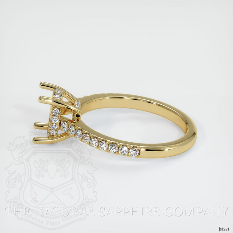 14K Yellow Gold Pave Ring Setting