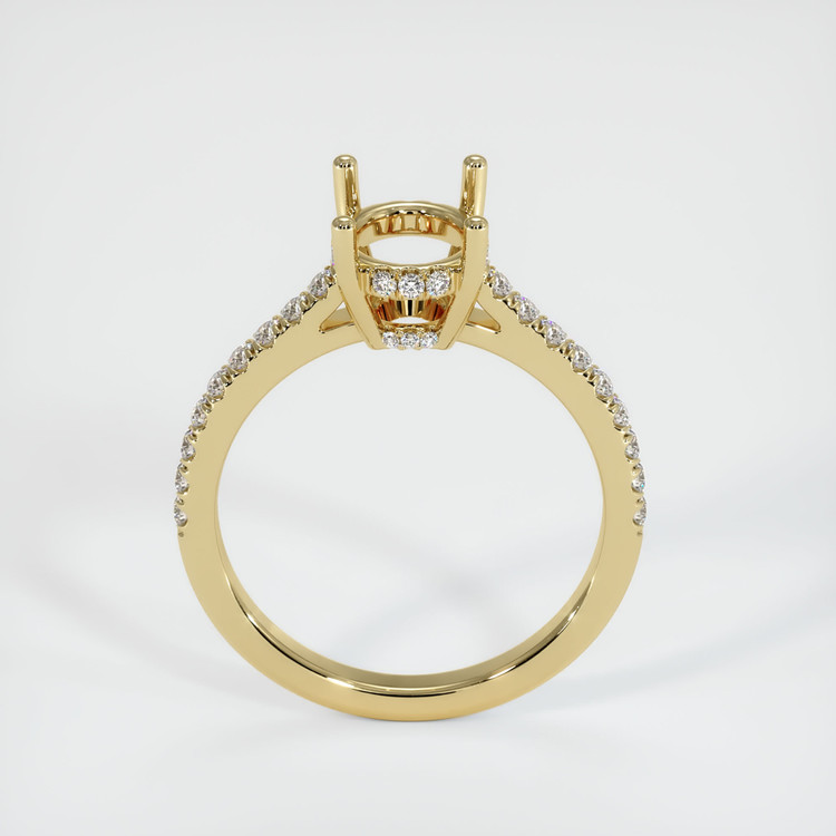 14K Yellow Gold Pave Ring Setting
