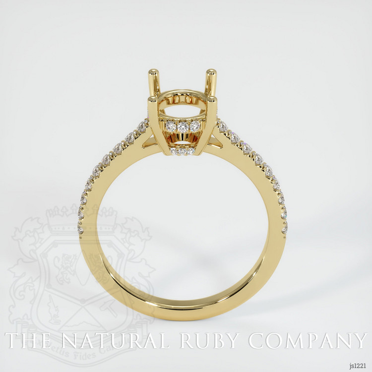 14K Yellow Gold Pave Ring Setting