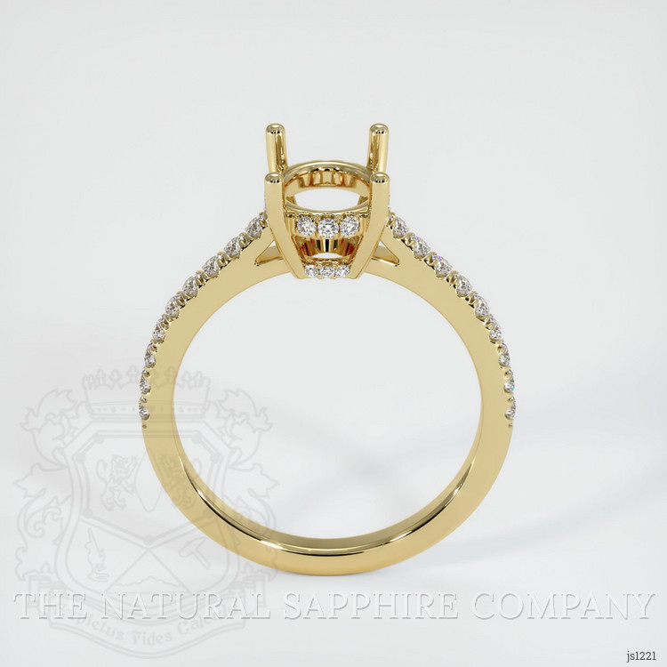 14K Yellow Gold Pave Ring Setting