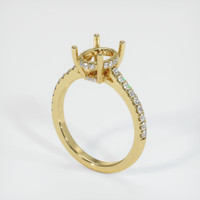 Pave Emerald Ring 2.97 Ct., 18K Yellow Gold Combination Setting