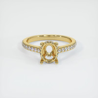 18K Yellow Gold Pave Ring Setting Image