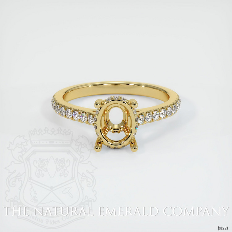 18K Yellow Gold Pave Ring Setting