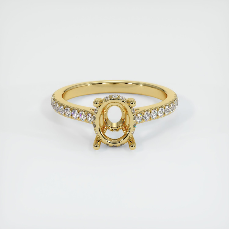 18K Yellow Gold Pave Ring Setting