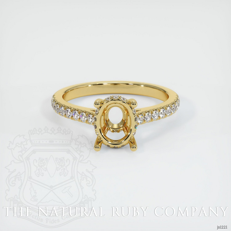 18K Yellow Gold Pave Ring Setting