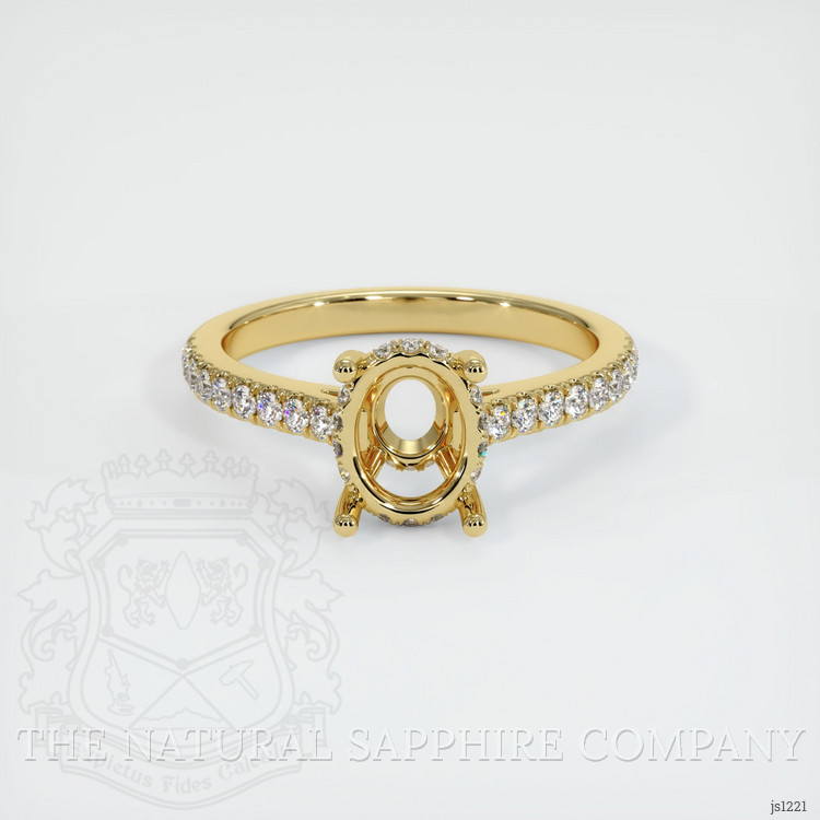 18K Yellow Gold Pave Ring Setting