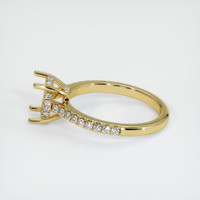 18K Yellow Gold Pave Ring Setting Image