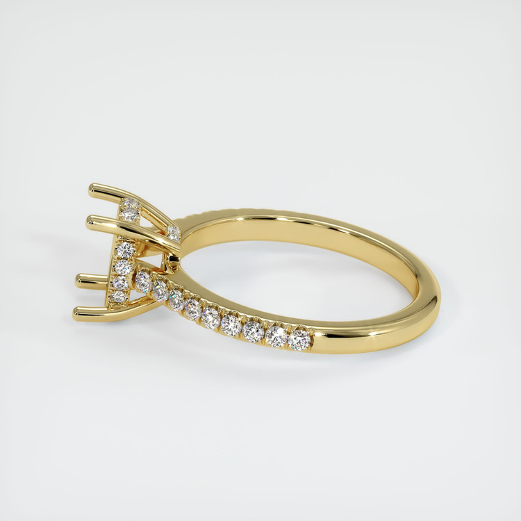 18K Yellow Gold Pave Ring Setting