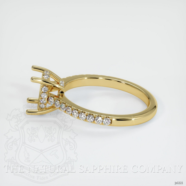 18K Yellow Gold Pave Ring Setting