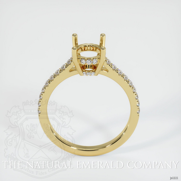 18K Yellow Gold Pave Ring Setting