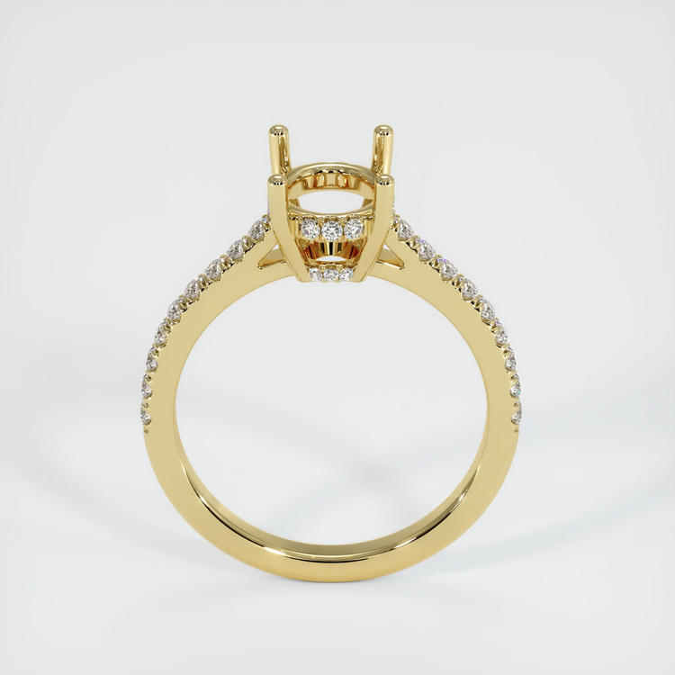18K Yellow Gold Pave Ring Setting