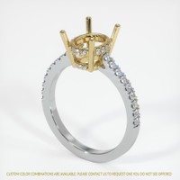 14K Yellow & White Pave Ring Setting Video