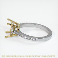 14K Yellow & White Pave Ring Setting Image