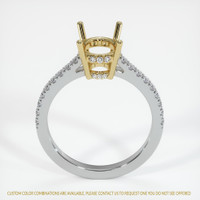14K Yellow & White Pave Ring Setting Image