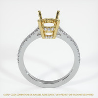 18K Yellow & White Pave Ring Setting Image